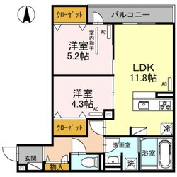 Clashist細井川の物件間取画像